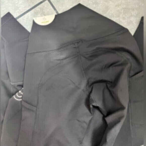 NWT OFFLINE by Aerie The Hugger High Waisted Black Leggings Smiley Logo - Picture 7 of 10